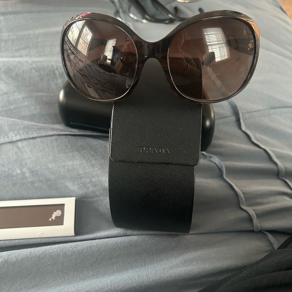 Prada Women\'s Black and Brown Sunglasses main image 4